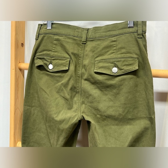 J BRAND Olive green button fly‎ straight leg pants size 6 - Picture 7 of 12